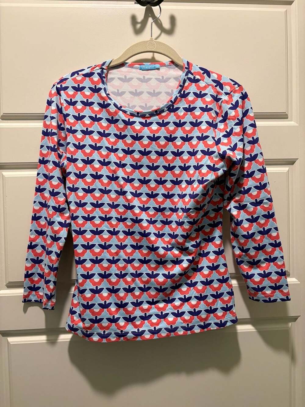 J.McLaughlin Women's Floral Print Catalina Cloth 3/4 Sleeve Top